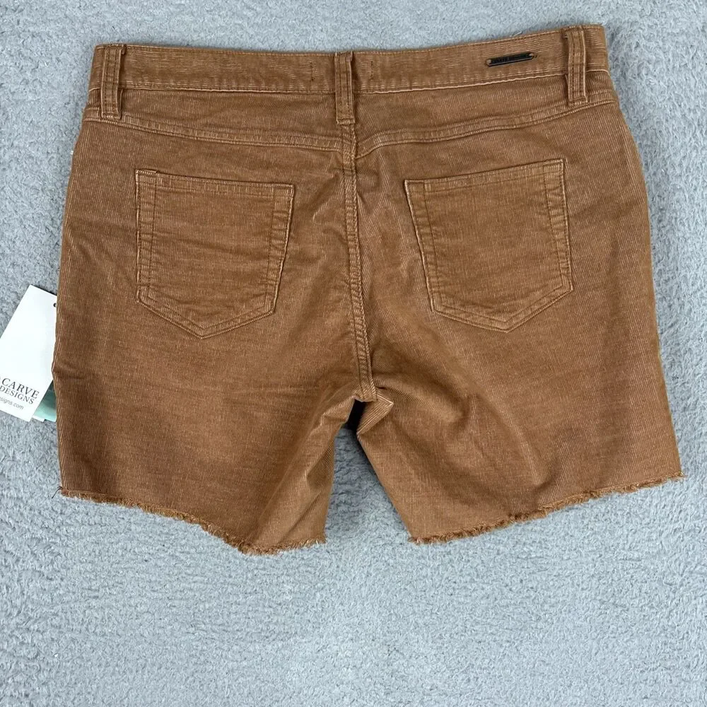 NWT Carve Designs Corduroy Oahu 6” Shorts Saddle Size 02 - Picture 6 of 11